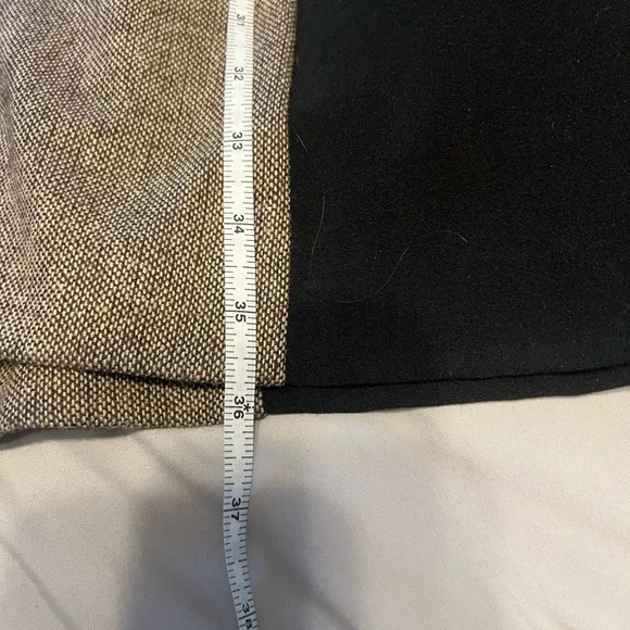 Vince Camuto Black and Tan Midi Button Belt Dress 2 - Picture 8 of 10